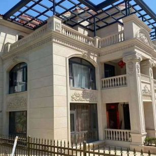 昌都 黄金麻花岗岩荔枝面别墅外墙干挂