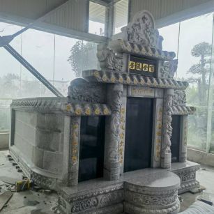 昌都 芝麻白墓碑效果展示图