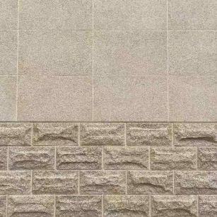 昌都 黄金麻自然面蘑菇石配荔枝面干挂