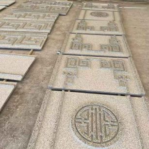 昌都 白麻花岗岩外墙立面雕刻板