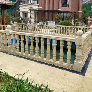 昌都黄金麻花岗岩石材栏杆，扶手，将军柱，花瓶柱