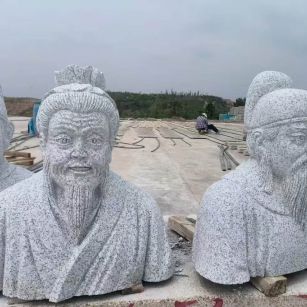 昌都 白麻花岗岩石材人物立体雕刻