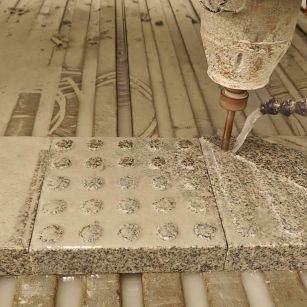 昌都 芝麻白花岗岩石材盲人石、盲道石、盲点石