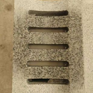 昌都 芝麻白拉丝面花岗岩U型开槽排水槽