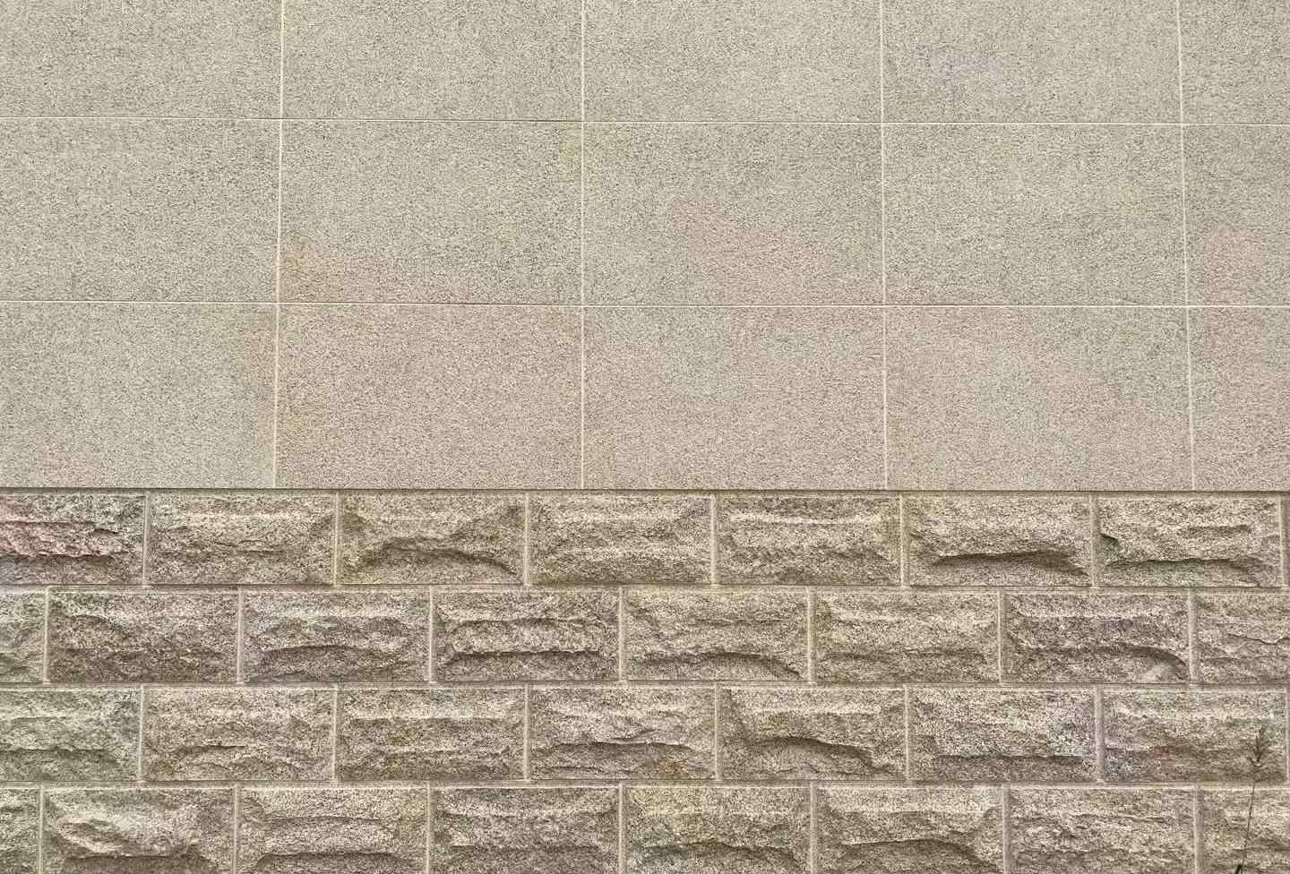 昌都 黄金麻自然面蘑菇石配荔枝面干挂