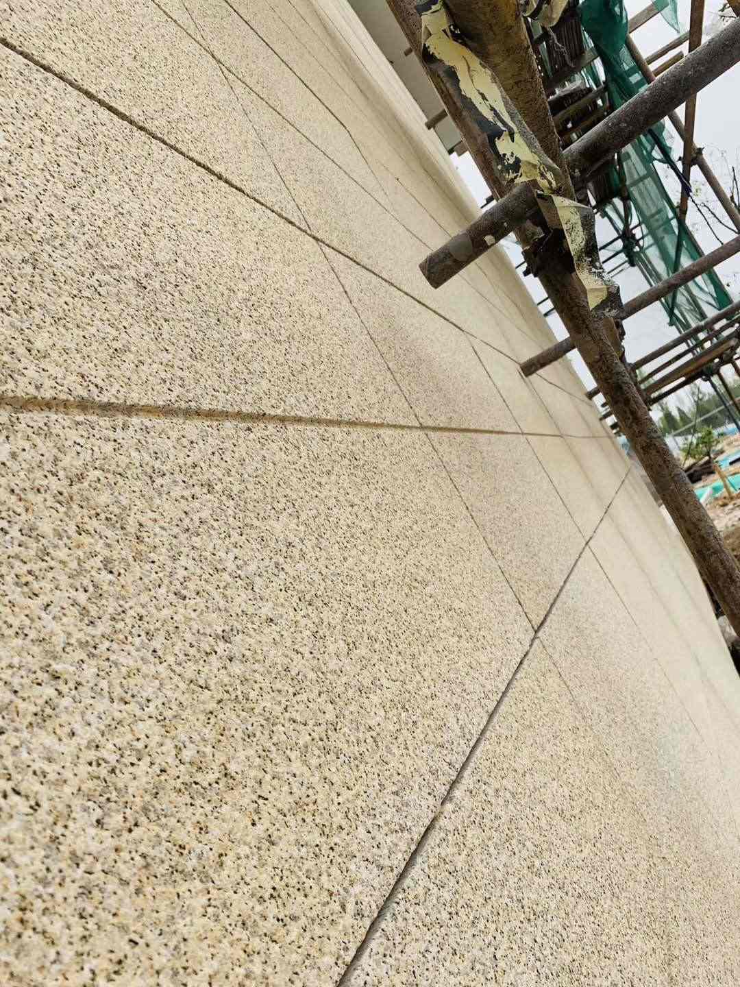 昌都 黄金麻花岗岩荔枝面外墙干挂石材效果示例