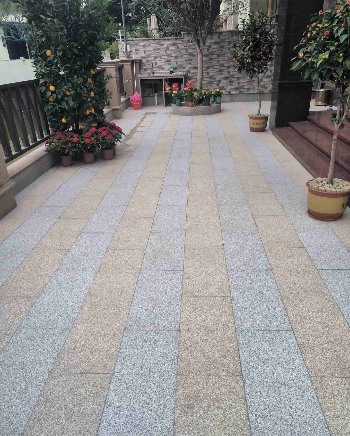 昌都 黄金麻白麻荔枝面庭院铺装展示